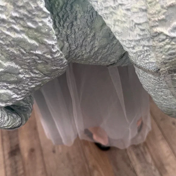 Calvin Klein size 2 Sleeveless Light Blue Textured Fit & Flare Dress - Picture 4 of 8